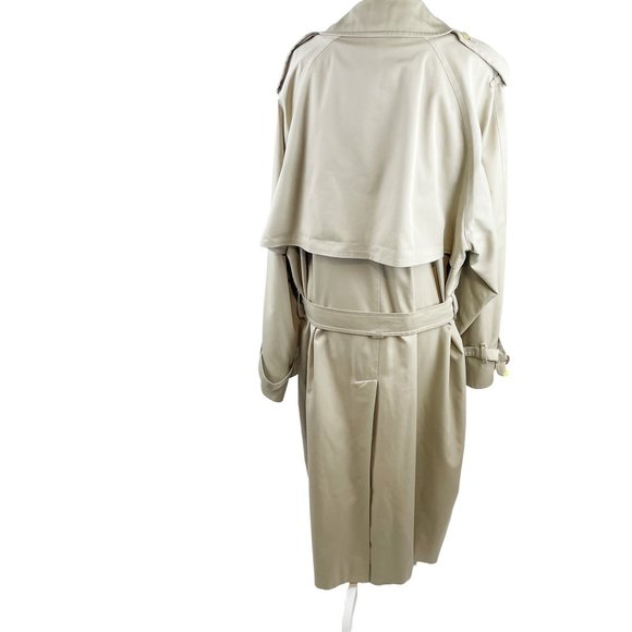 Vintage Burberry Trench Coat Classic Tan Double Breasted 48L (US 14 or XL) - Picture 9 of 16